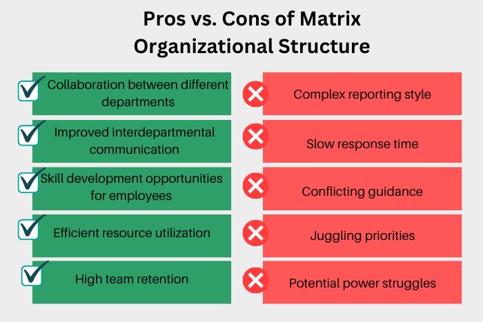 Pros and Cons of Matrix Organizational Structure