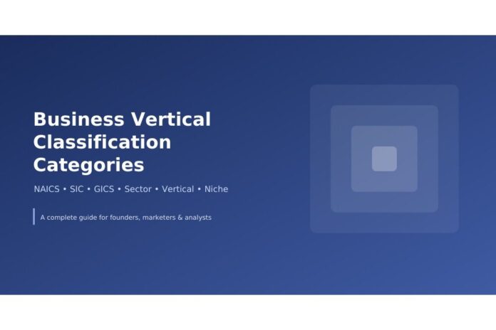 Business Vertical Classification Categories Business Vertical Classification Categories